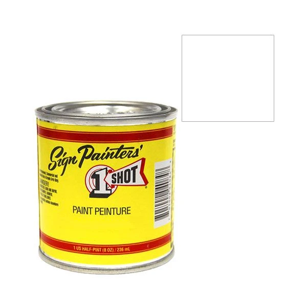 Brand new ???? 1 Shot Paint Lettering White 1/2 Pint ???? 1 Brand new ???? 1 Shot Paint Lettering White 1/2 Pint ????