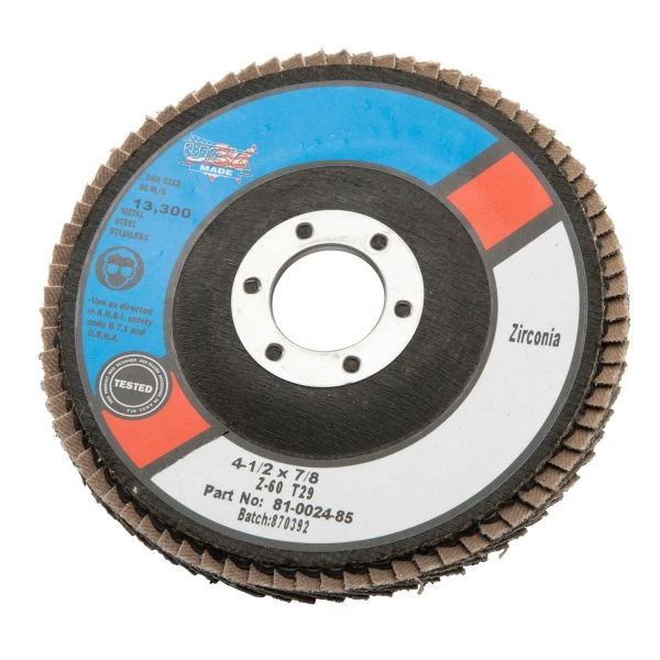 Best Pirce ⭐ Precision Abrasives Zirconia Angle Face Flap Disc 4.5 Inch X 7/8 Inch - 60 Grit ❤️ 2 Best Pirce ⭐ Precision Abrasives Zirconia Angle Face Flap Disc 4.5 Inch X 7/8 Inch - 60 Grit ❤️ - Image 2